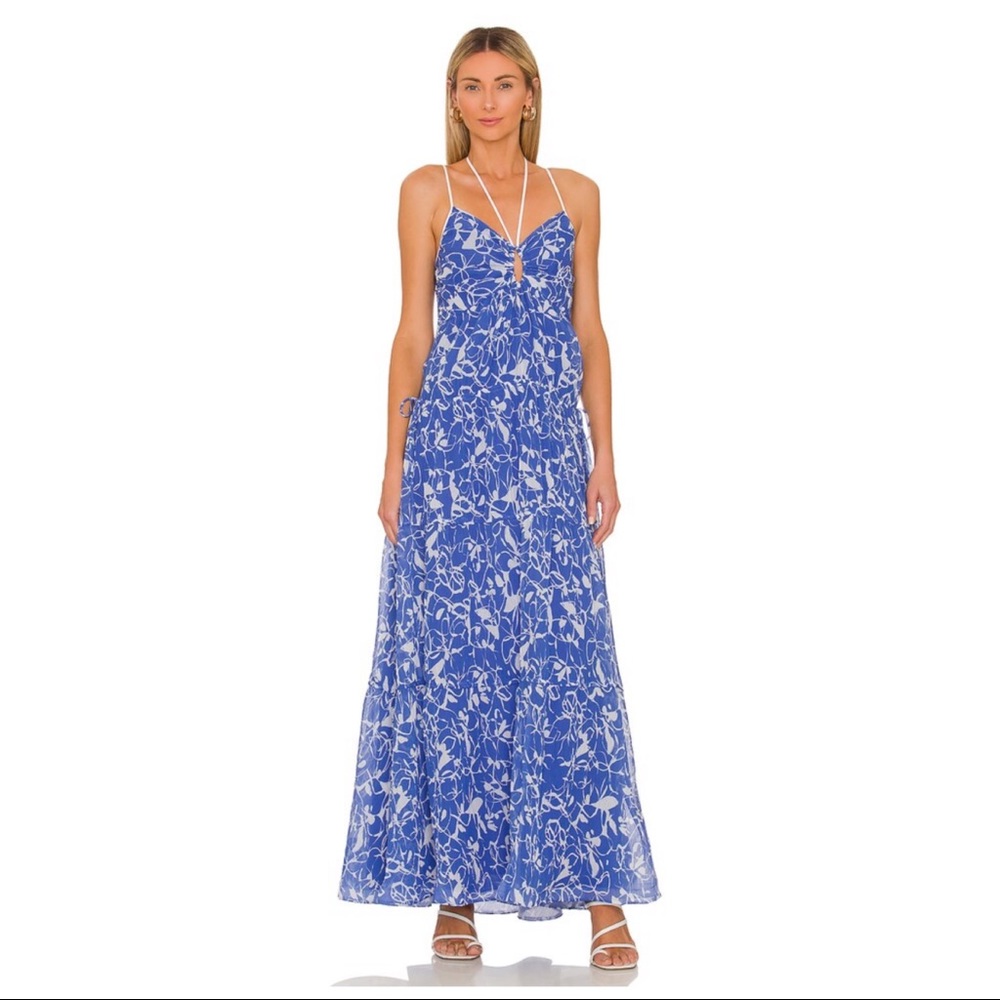 NEW! Jonathan Simkhai - Cosima Printed Dress in Amalfi Blue